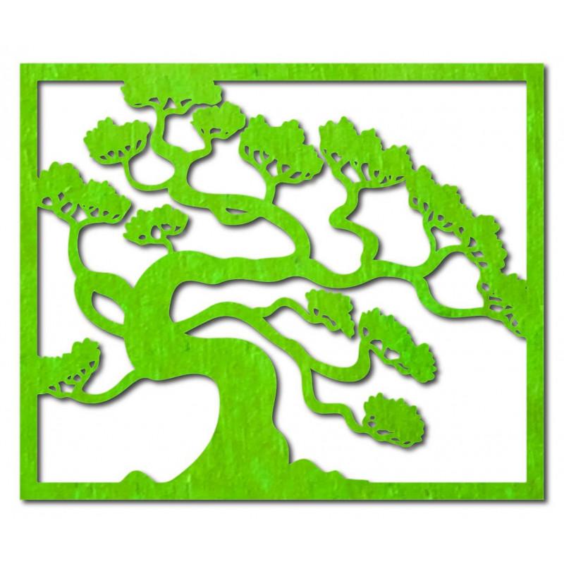 Wooden image on the wall of a bonsai tree wooden plywood DRAZSKA