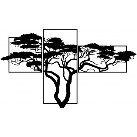 Wooden wall painting BONSAI The painting consists of three parts SKALICA