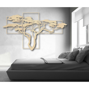 Wooden wall painting BONSAI The painting consists of three parts SKALICA 2