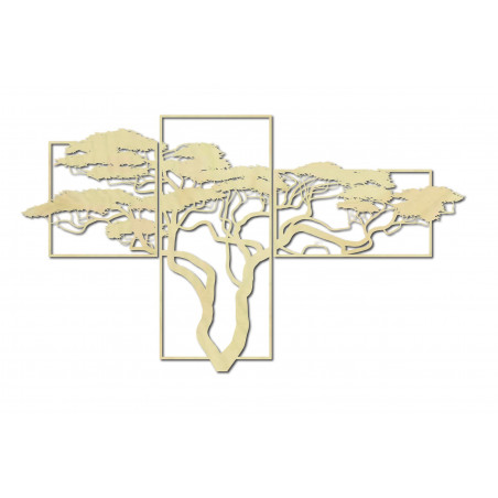 Wooden wall painting BONSAI The painting consists of three parts SKALICA