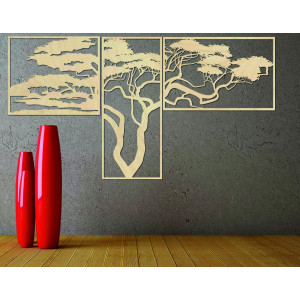 Wall painting from three parts bonsai I SENTOP