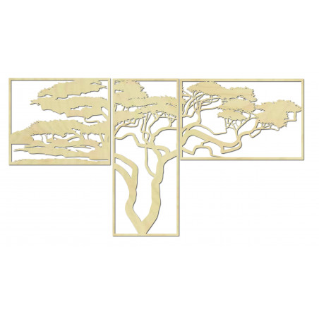 Wooden picture on the wall HANAA The picture consists of three parts POLONGE