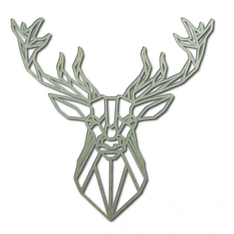 STYLESA carved wooden picture deer PR0232 black
