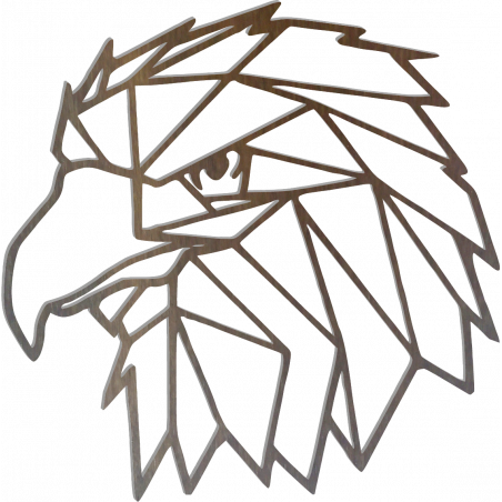 STYLESA Carved wall painting geometric shapes eagle PR0234 black