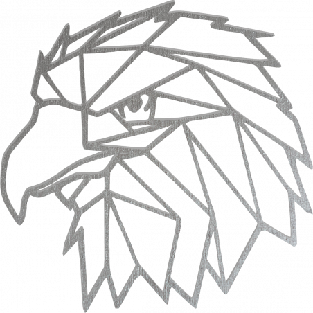 STYLESA Carved wall painting geometric shapes eagle PR0234 black