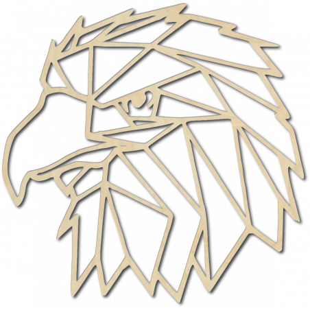 STYLESA Carved wall painting geometric shapes eagle PR0234 black