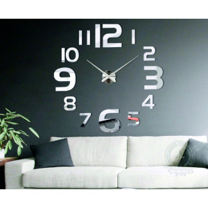 Large wall clock - modern 3D adhesive wall clock. Wall clocks for the kitchen and wall clocks for the living room!