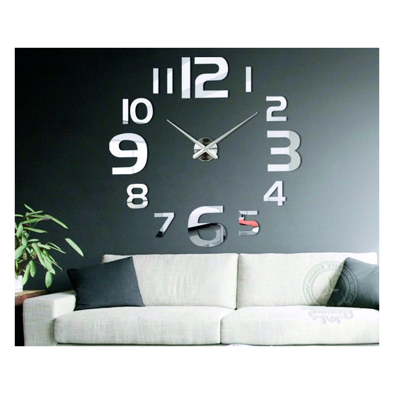 Large wall clock - modern 3D adhesive wall clock. Wall clocks for the kitchen and wall clocks for the living room!