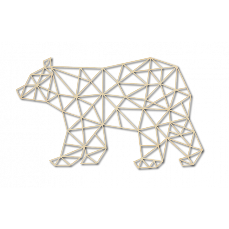 SENTOP Carved picture on the wall of a bear PR0241 black