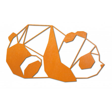 Orange Carved panda wall art Orange Carved panda wall art