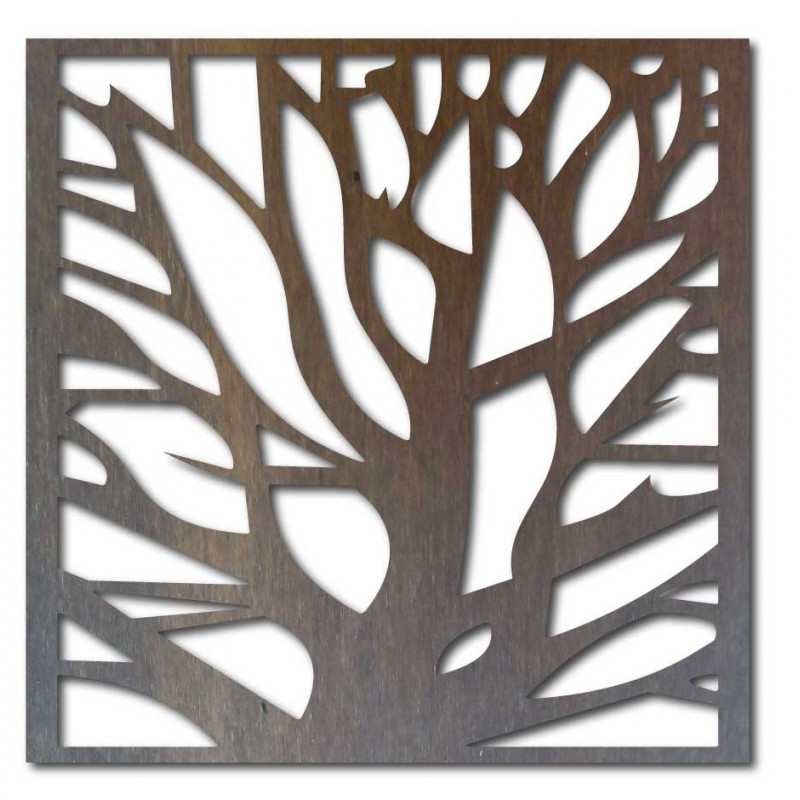 Carved picture on the wall of a wooden plywood HORLAT