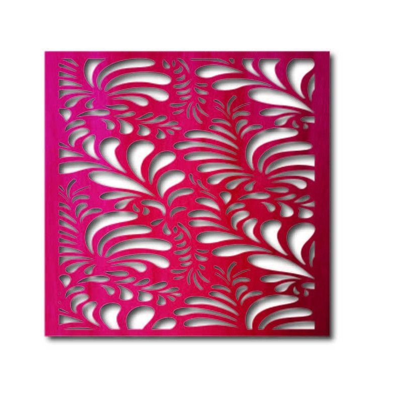 Carved wooden plywood wall picture flower LUPENE