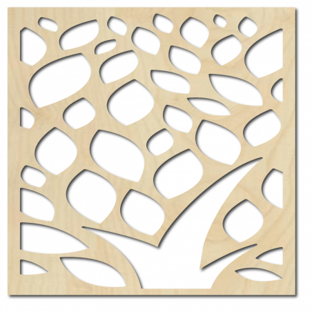 Carved picture on the wall of a wooden plywood   flower LUSEKOJ