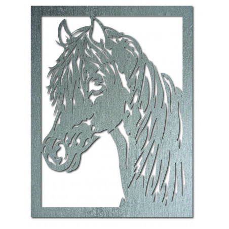 Carved wooden plywood wall painting horse head