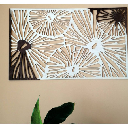 Carved wall painting from wooden plywood color original poplar / brown FORGHF