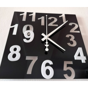 Modern wall clock for the kitchen - Color: black, white I...