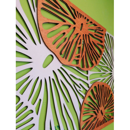 Elegant wooden wall decoration with floral pattern - GENIUS