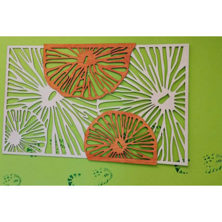 Elegant wooden wall decoration with floral pattern - GENIUS