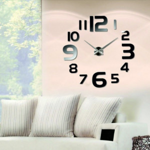 Large wall clock - modern 3D adhesive wall clock. Wall clocks for the kitchen and wall clocks for the living room!
