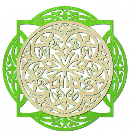 Wooden painting, elegant wall decor - FANTASIA