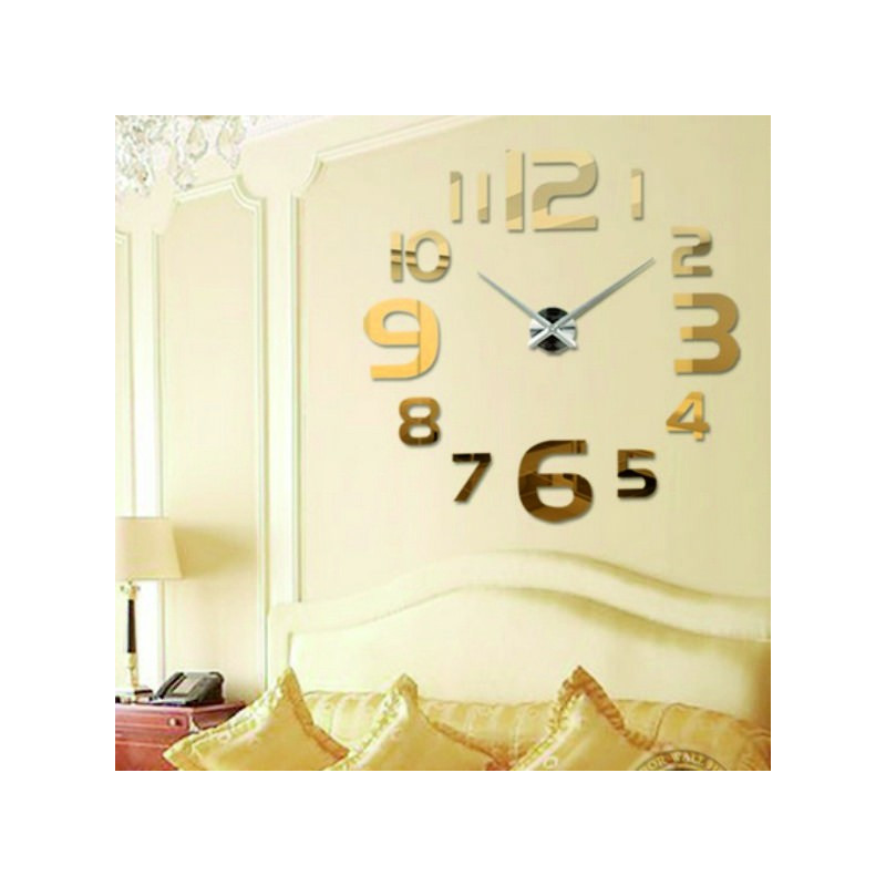 Large wall clock - modern 3D adhesive wall clock. Wall clocks for the kitchen and wall clocks for the living room!