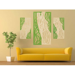 Magical wall painting made of wooden plywood FLORALIS, back part Poplar original, front part color of your choice