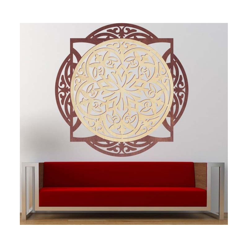 Captivating wall picture made of wooden plywood HAFFRA