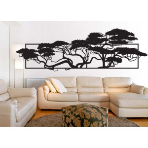 Elegant plywood picture in the design of 3D trees POMPEZII
