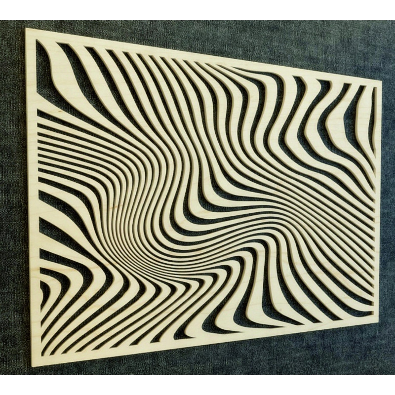 Magical wall picture made of wooden plywood