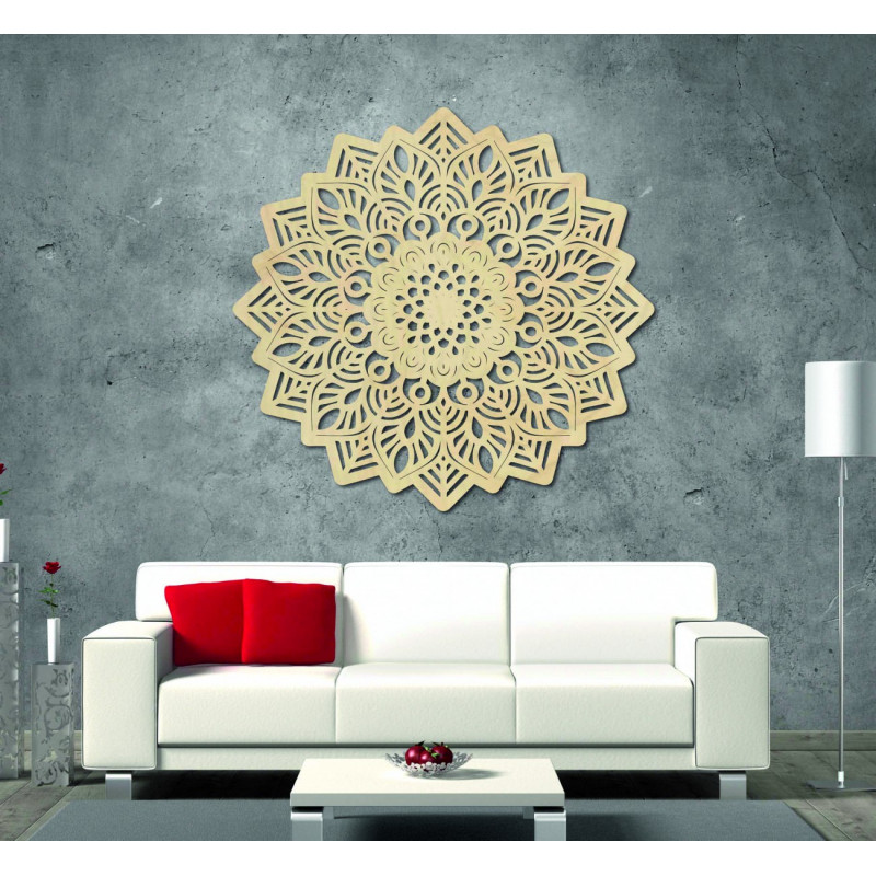 Magical wooden plywood mandala wall art