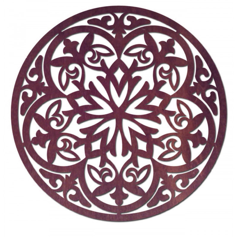 Magical wooden mandala - picture on the wall