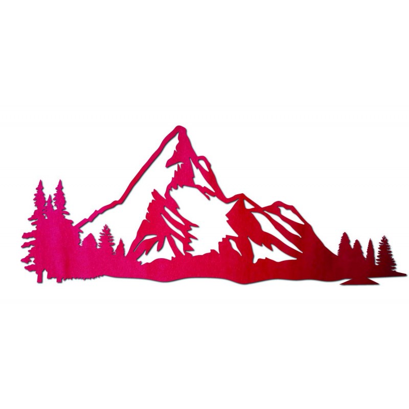 Mountains wall painting made of wooden plywood...