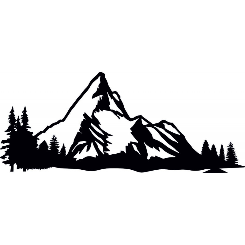 Mountains wall painting made of wooden plywood...