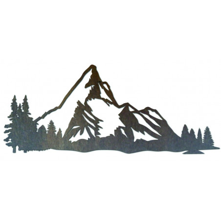 Mountains wall painting made of wooden plywood nature