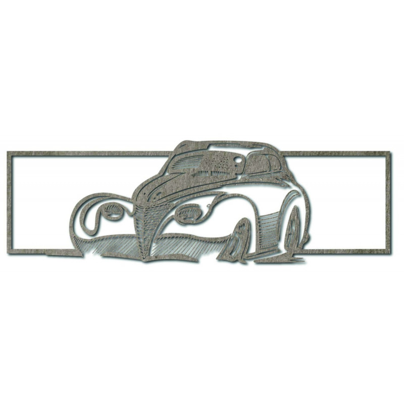 Large wall painting car silhouette