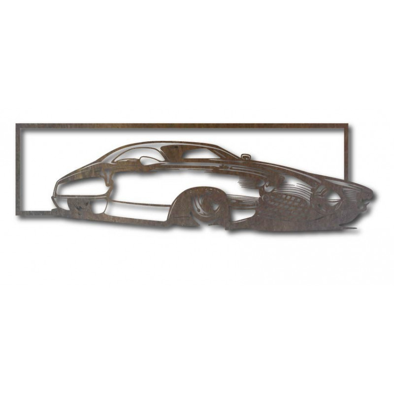 Exclusive picture on the wall of a car made of...