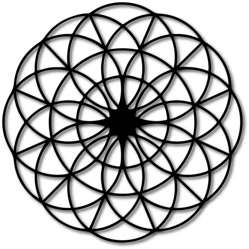 Magic wooden mandala on the wall - Circles I...